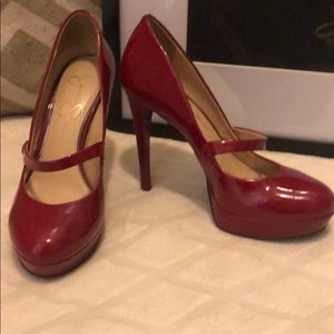 Red Patent Leather Heels by Jessica Simpson